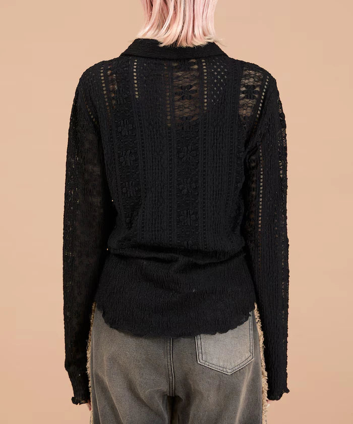 Floral Cut Lace Shirt