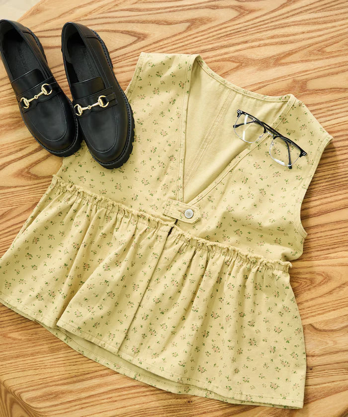 Peplum Gathered Vest <Set Up Compatible>