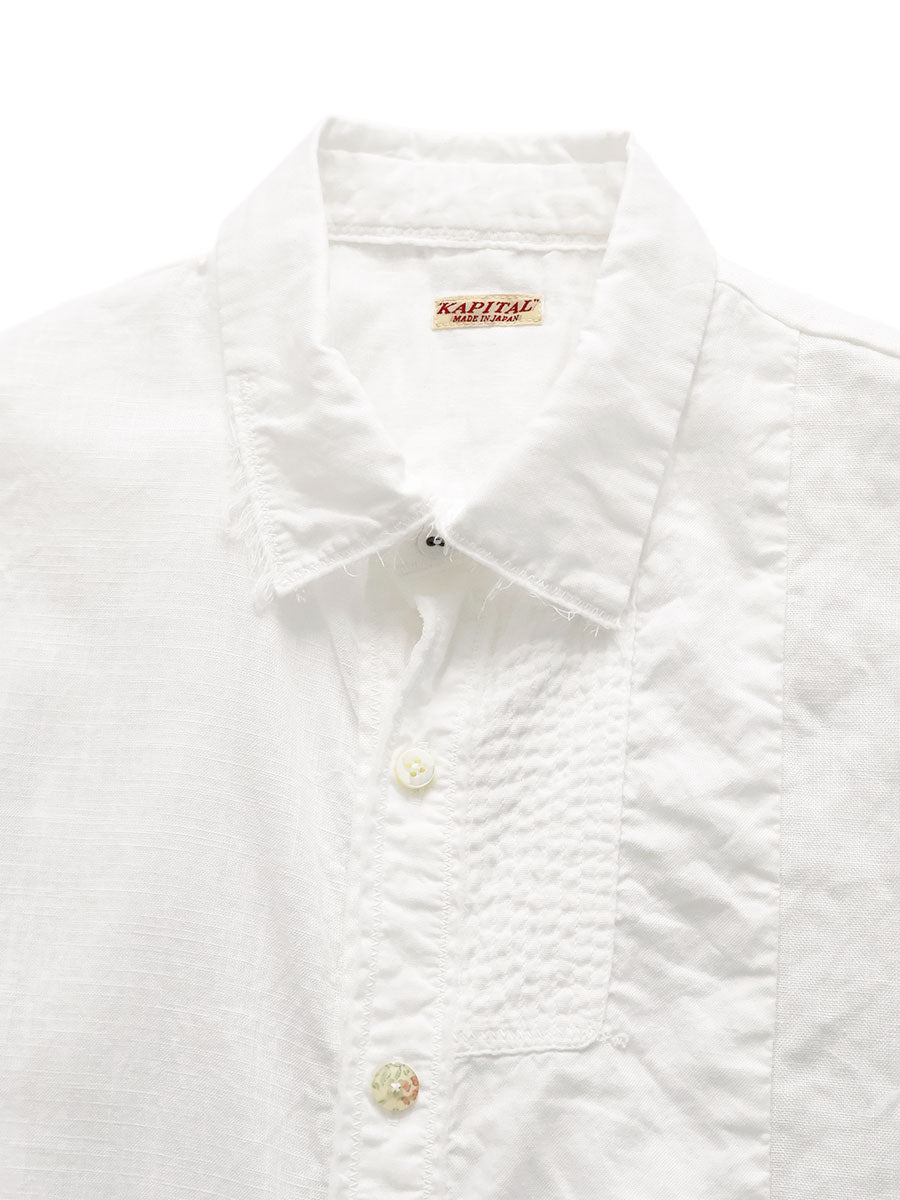 Cotton × Linen Patchwork Kathmandu Shirt