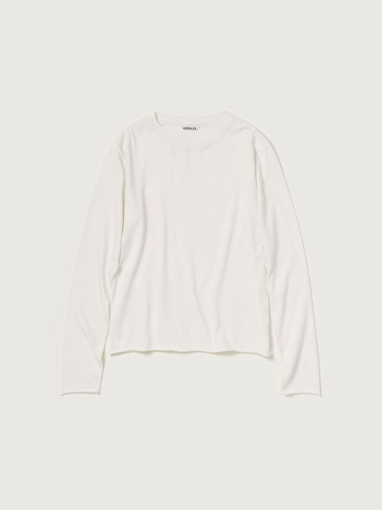 BRUSHED ORGANIC COTTON CASHMERE JERSEY L/S TEE