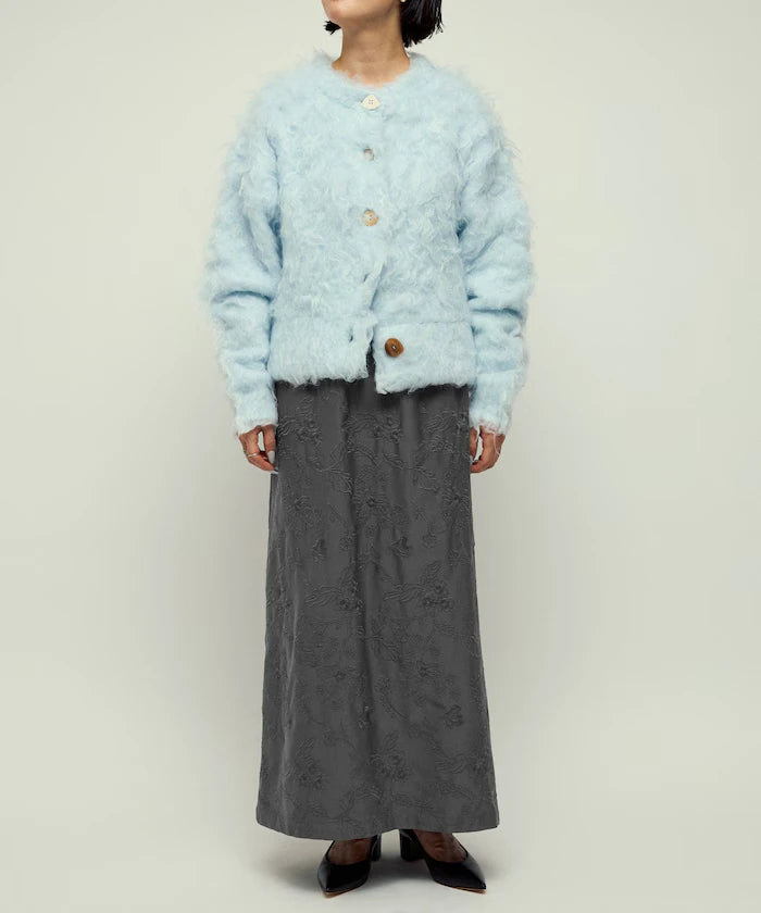 Flower Embroidery I-Line Easy Skirt