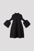 POTTERY GLITTER LONG BELL SLEEVE FLARE MINI DRESS