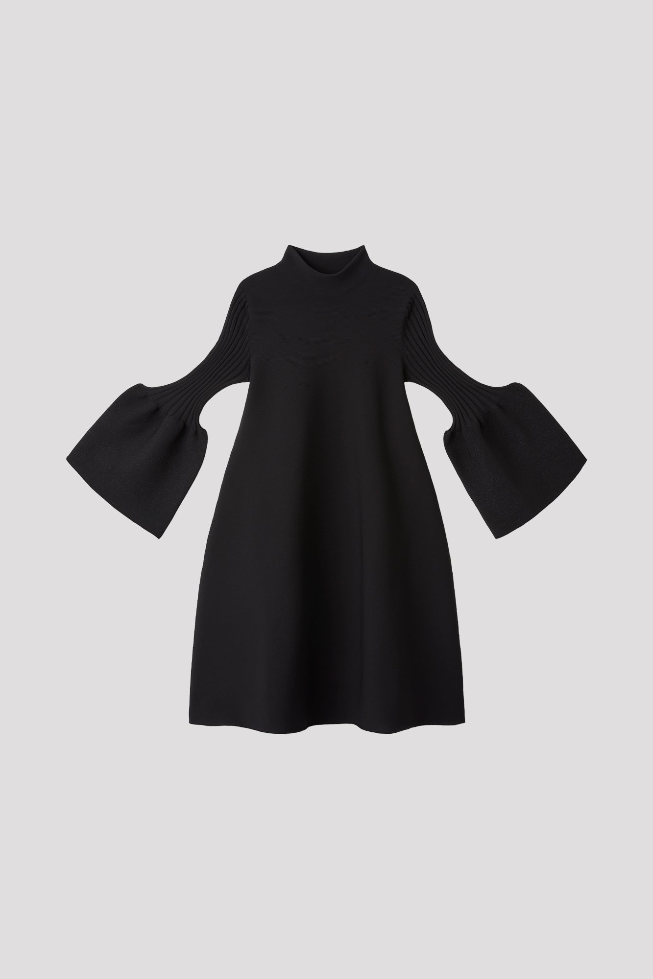 POTTERY GLITTER LONG BELL SLEEVE FLARE MINI DRESS