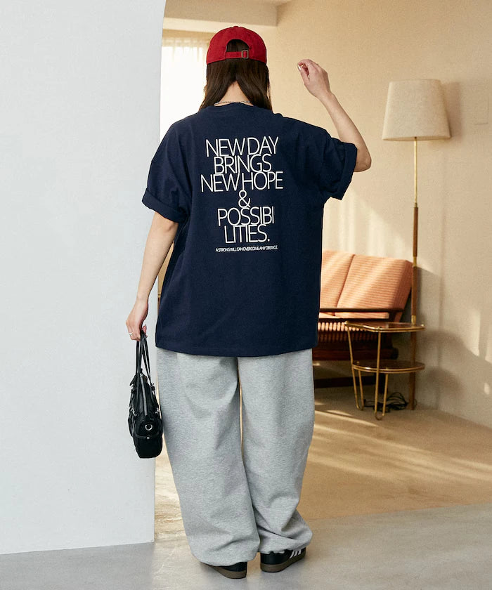Love Pop Studio New Day Typography T-Shirt