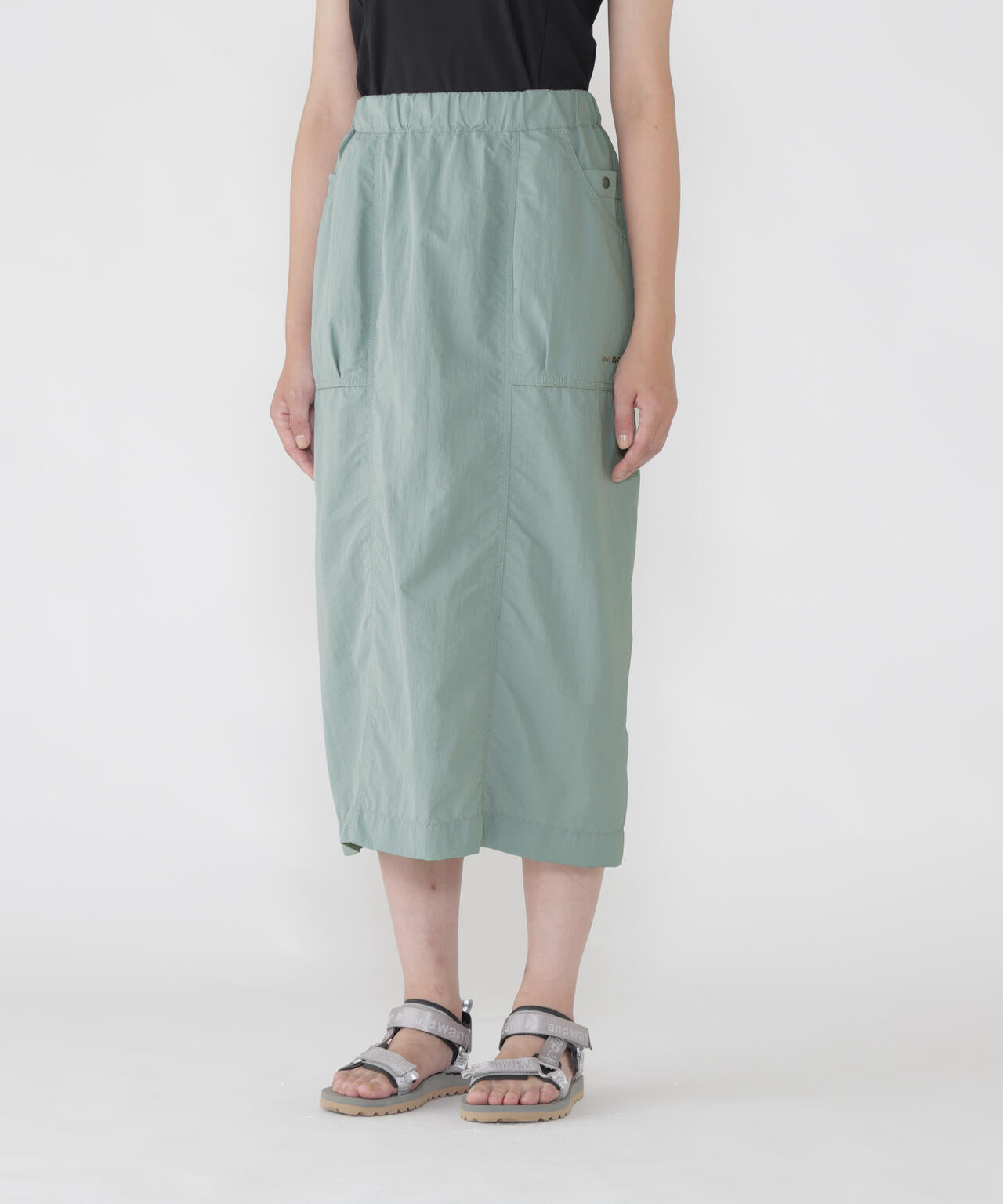 crinkled nylon skirt (W)