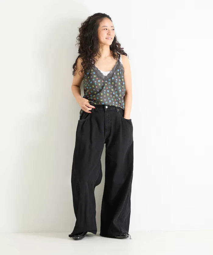 2WAY Floral Satin Camisole