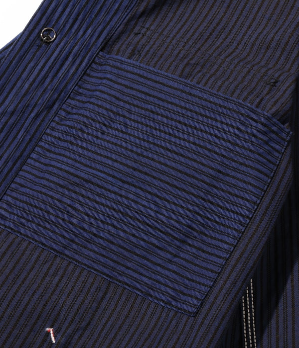 FICTION ROMANCE 11oz. BLACK LIBERTY STRIPE WORK COAT