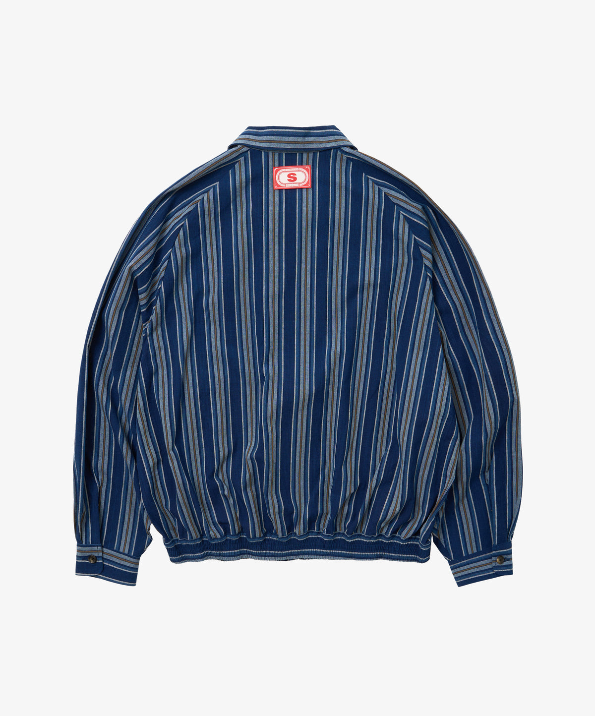 bingo kasuri zip up blouson yellow navy stripe