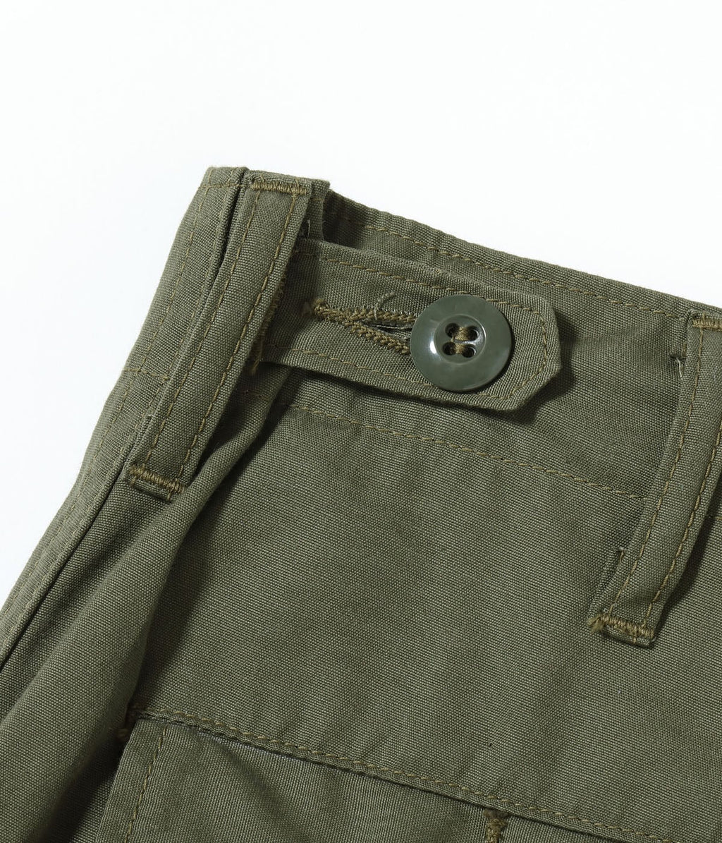 TROUSERS, MEN'S, COTTON WIND RESISTANT POPLIN, OLIVE GREEN, ARMY SHADE 107 SHORT LENGTH