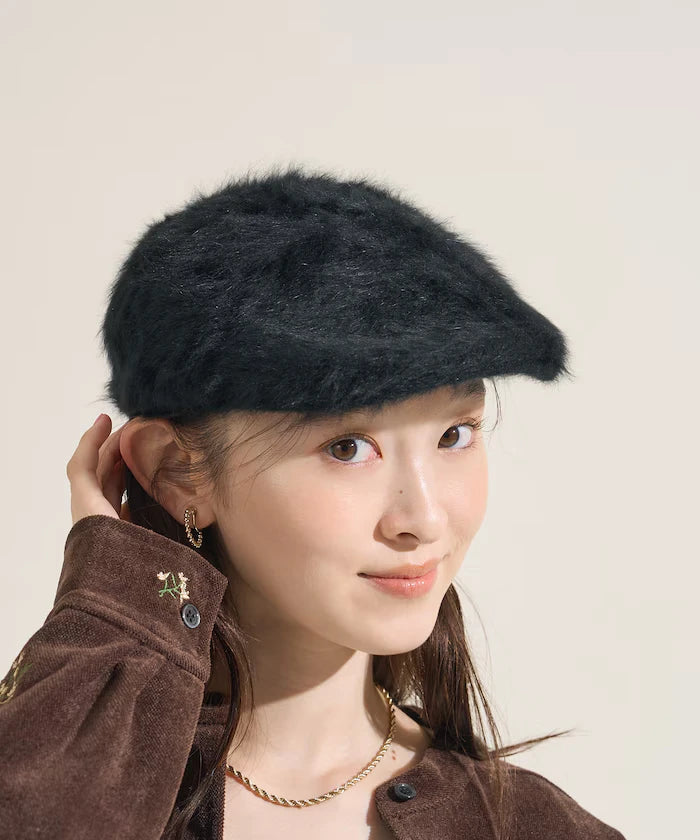 Fake Fur Newsboy Cap