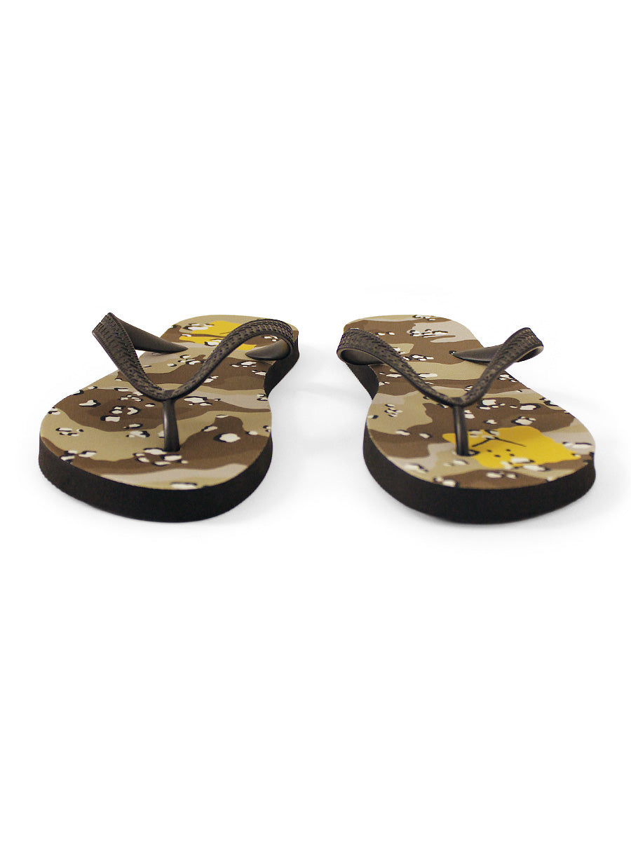Chocolate Chip Camouflage Flip Flops