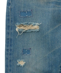 Square Window Remake Slim Straight Denim Pants