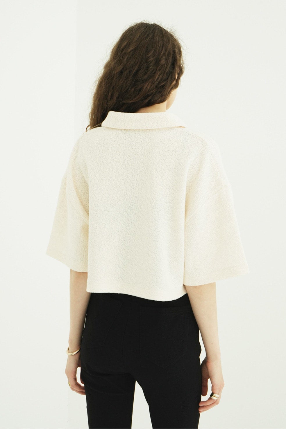 CRISP CROPPED POLO TOPS