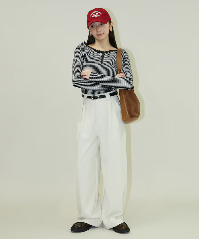 Lace Insert Long Sleeve T-Shirt