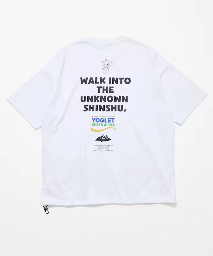 Arukuma X Yoguret X FREAK'S STORE Relax Fit Back Print Hem Code Crew Neck T-Shirt