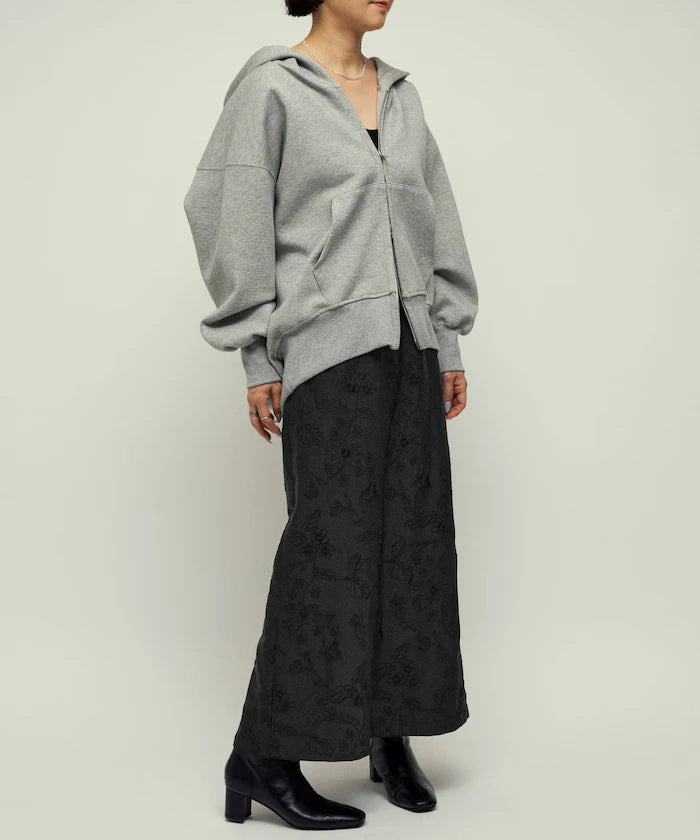 Flower Embroidery I-Line Easy Skirt