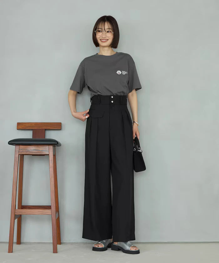 Organic Cotton One Point Animal Embroidery T-Shirt