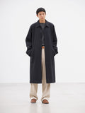 ULTRA FINE WOOL TWILL WOOL-LINED COAT