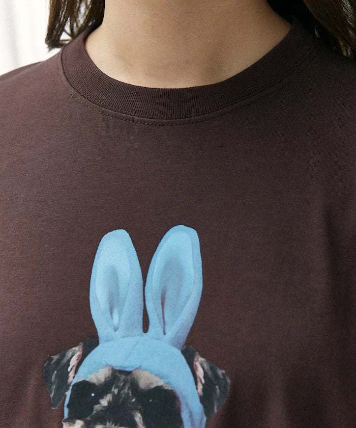 <Functional Material> Bad Mood Dog Print T-Shirt Limited Edition
