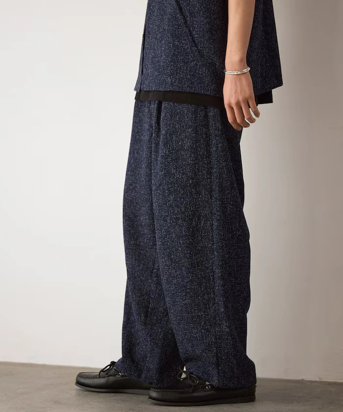 Dry Touch Summer Tweed Spindle Easy Wide Pants