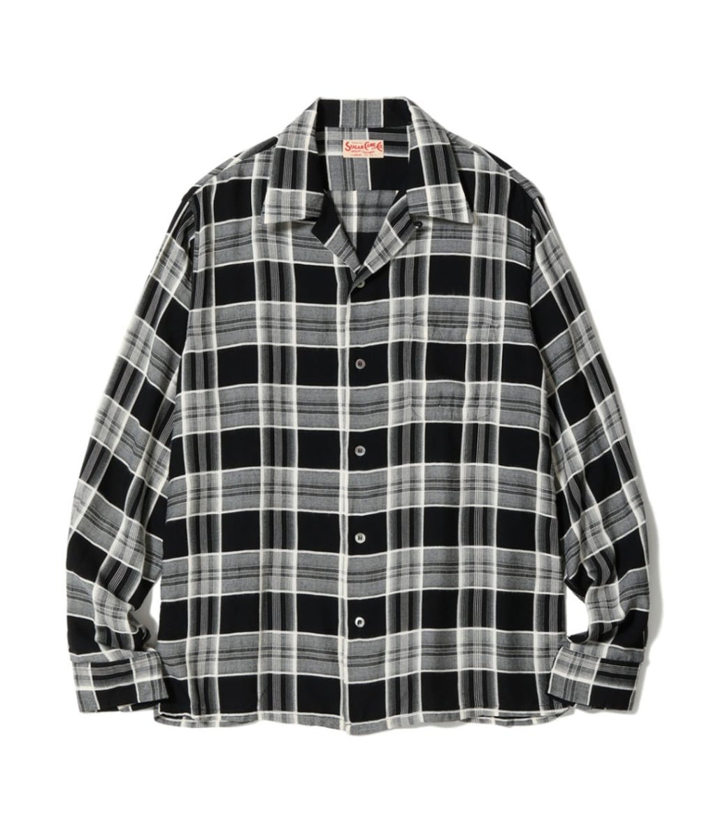 RAYON DOBBY CHECK OPEN SHIRT