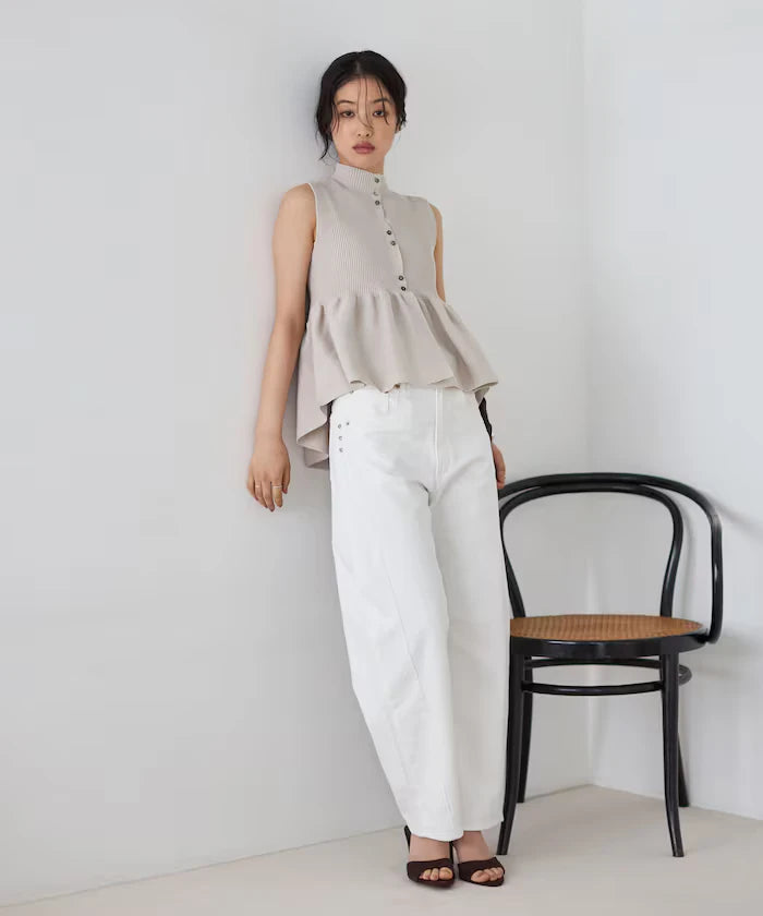 Japan Made Whole Garment Peplum Vest