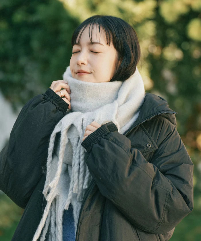 Volume Fringe Scarf