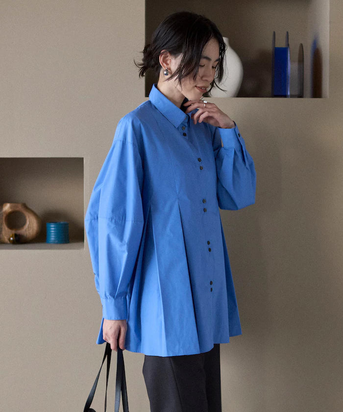 Box Stacked Balloon Sleeve Long Sleeve Shirt
