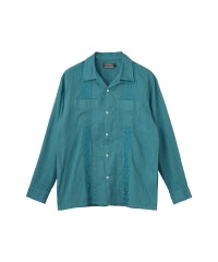 SKULL STRAP Embroidered Cuban Shirt