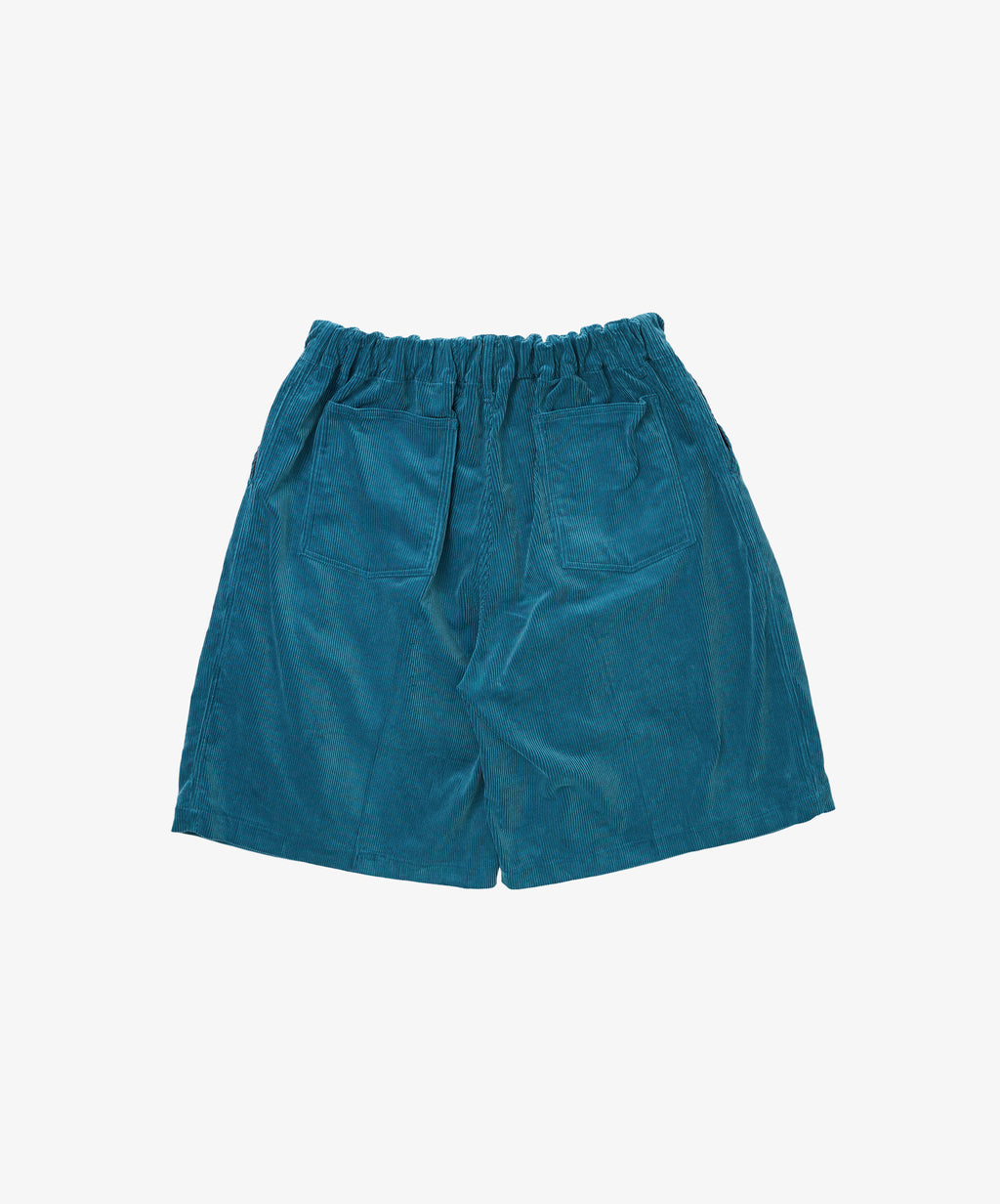 circular short corduroy blue