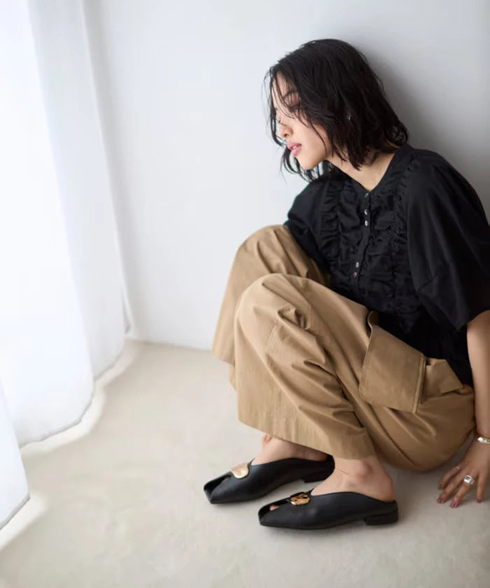 Nuance Plate Open Toe Shoes