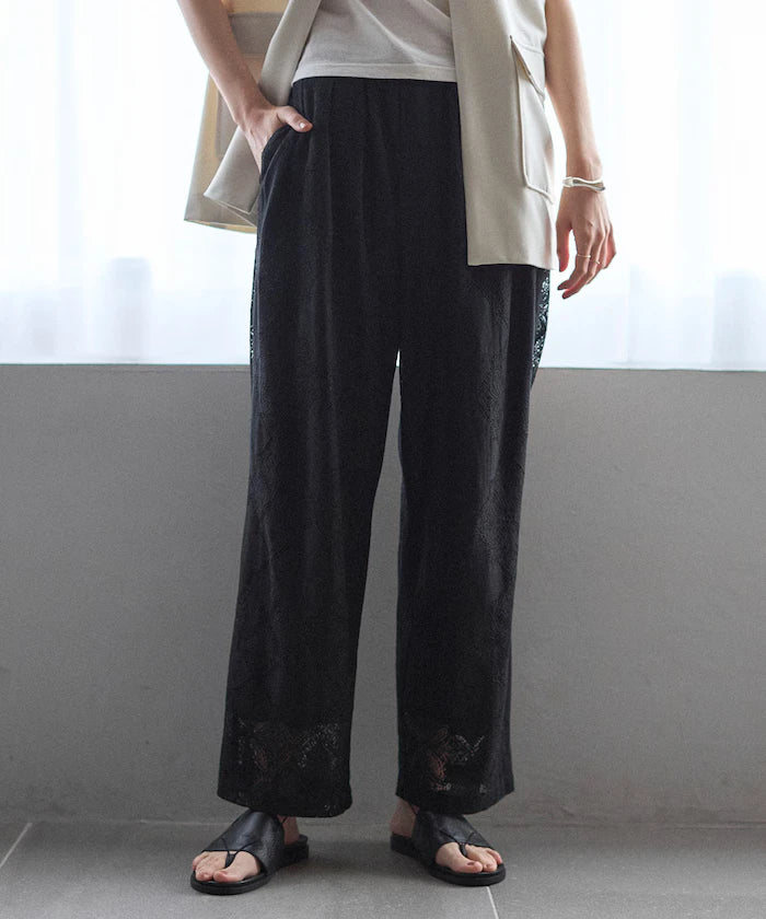 Panel Lace Easy Pants / Compatible with Setup - February 12, 12:00 Release