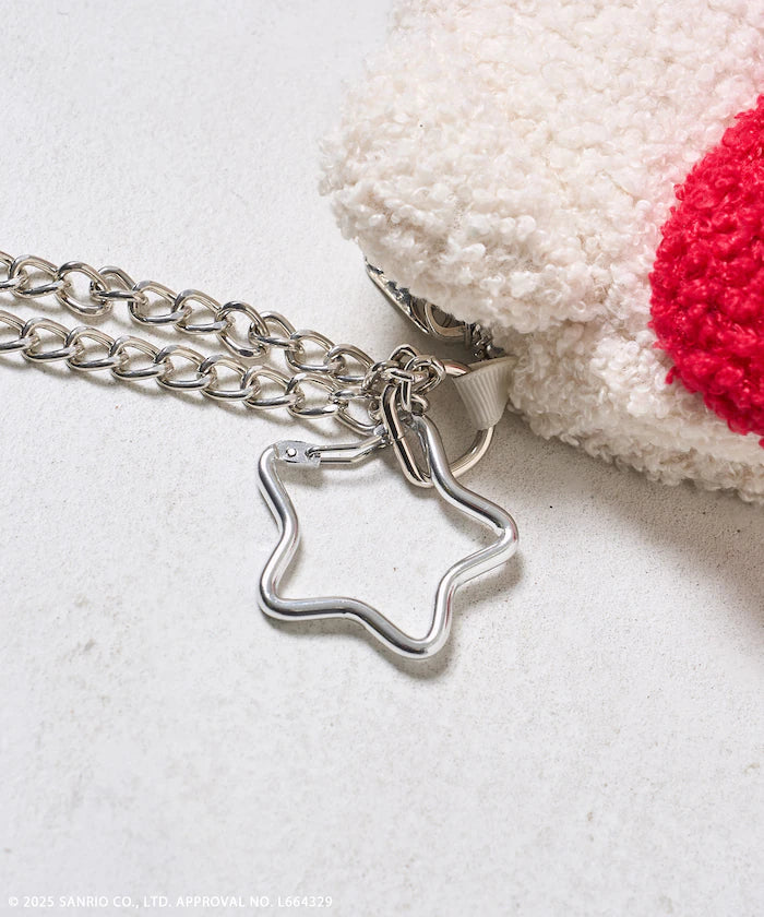 Hello Kitty Fuzzy Pouch Chain Bag