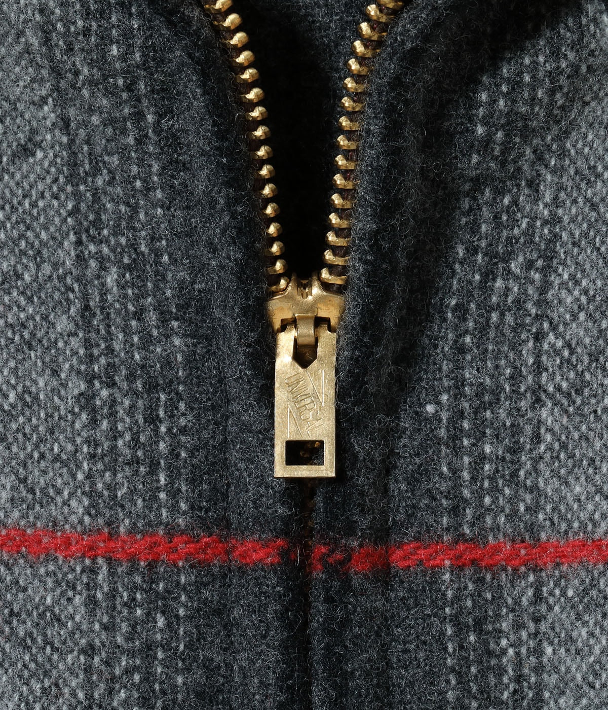 FICTION ROMANCE 7.75oz. WOOL RED PANE ZIP SHIRT