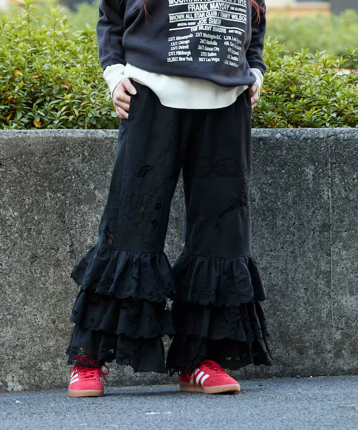 vintage lace tablecloth remake easy pants