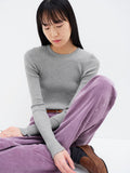 SUPER FINE WOOL HIGH GAUGE RIB KNIT P/O