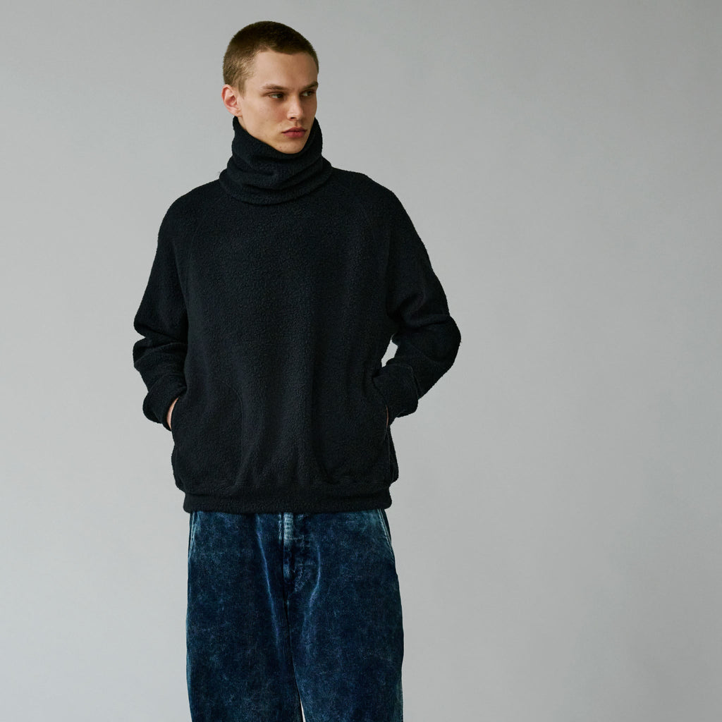 GL69593 / WOOL SUPER 140's FLEECE RAGLAN CREW NECK SHIRT