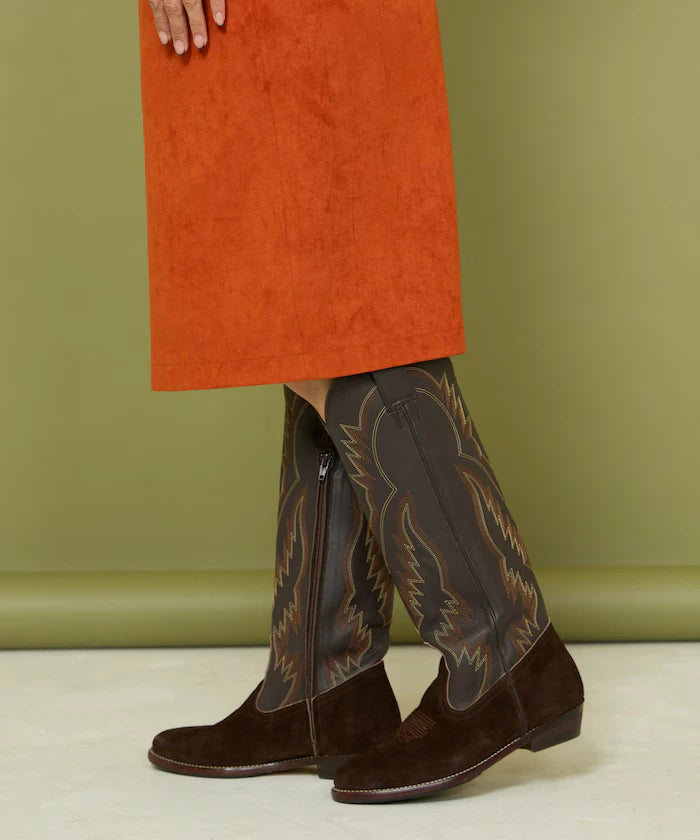 Long western boots/real leather long western boots
