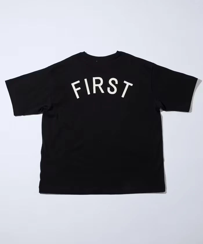 6 oz Front Logo Embroidered Crew Neck T-Shirt / Back Print T-Shirt PRINT ROUND FIRST