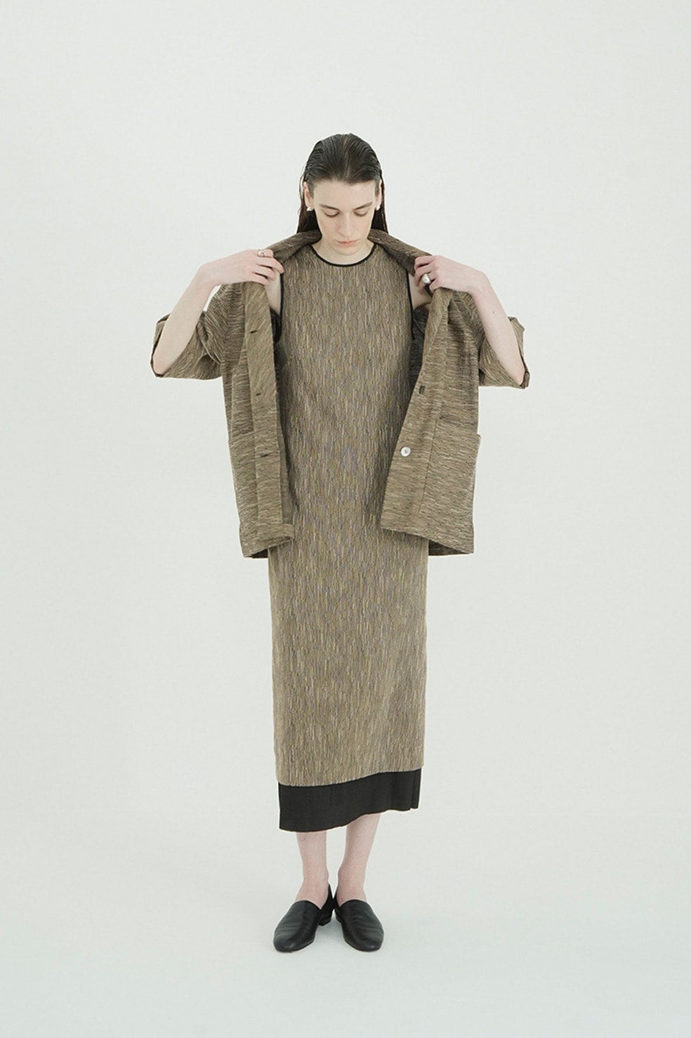 CREPE JACQUARD STRAIGHT ONEPIECE
