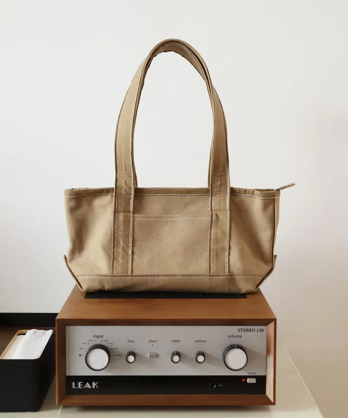 Wide Canvas Tote Bag