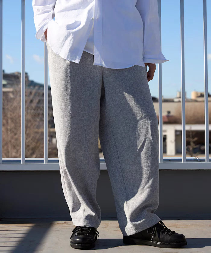 Dry Touch Summer Tweed Spindle Easy Wide Pants