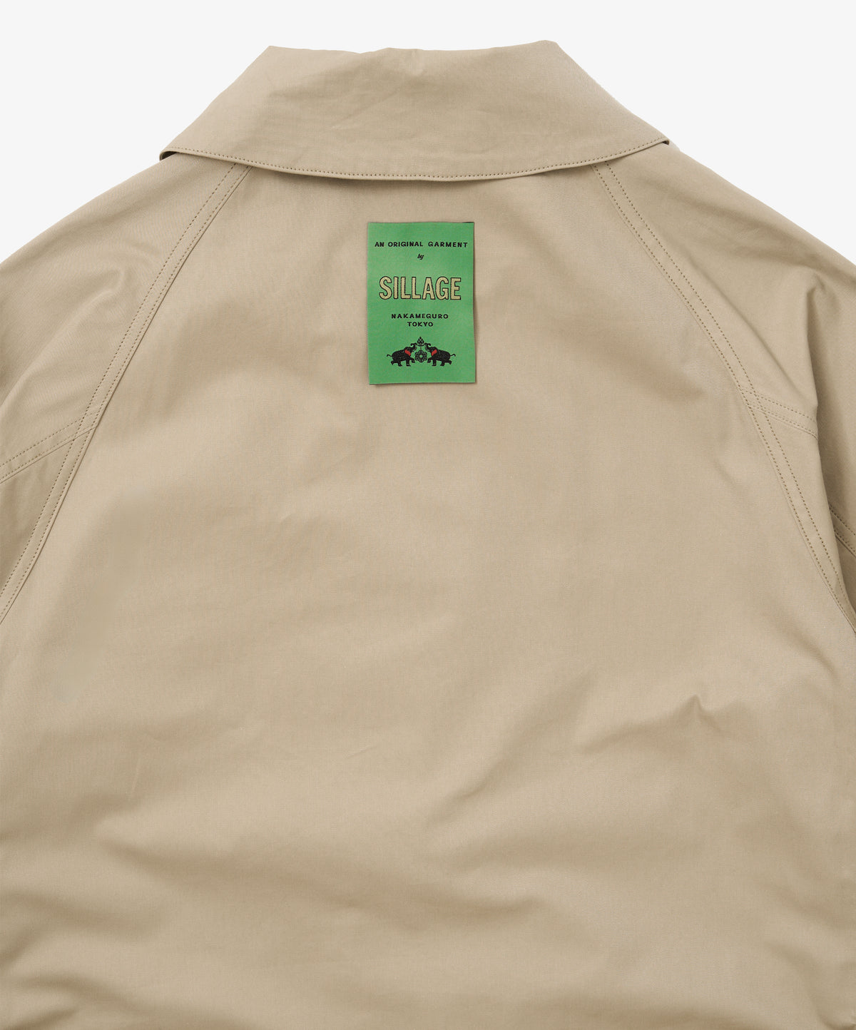 balmacaan coat gabardine beige