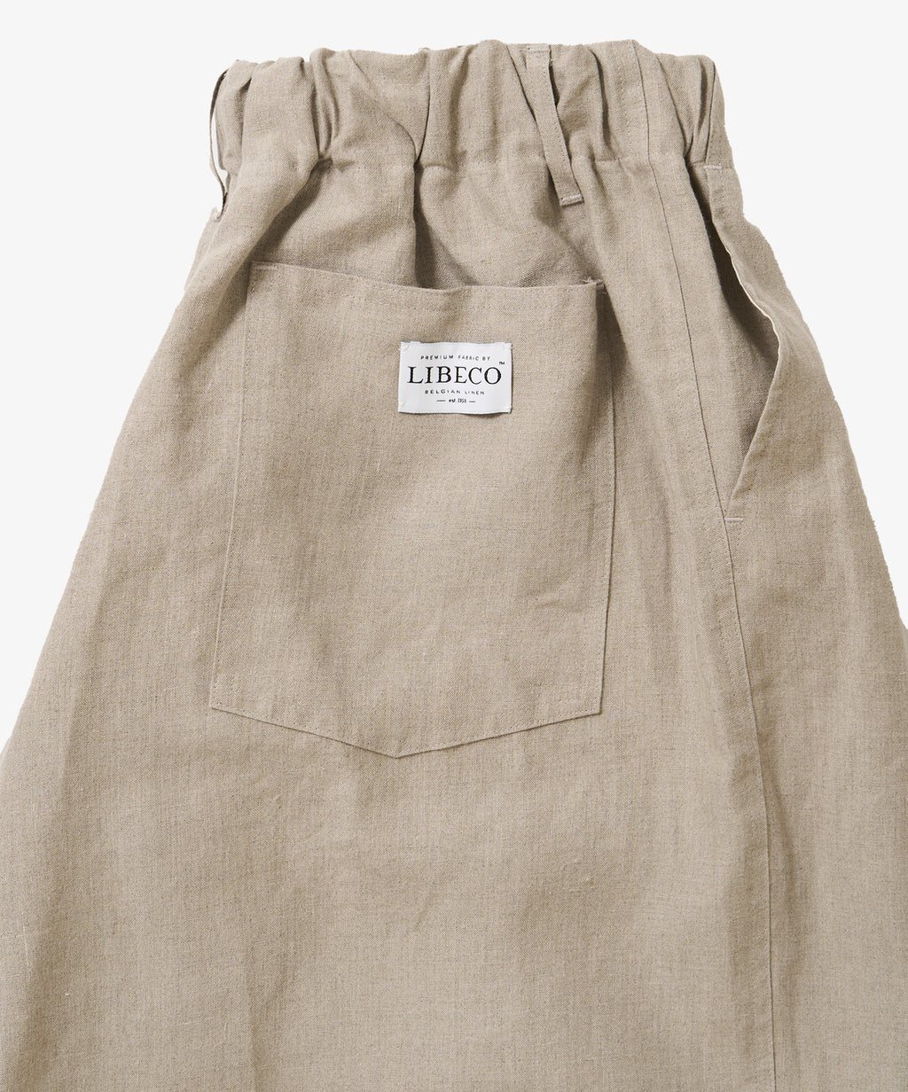 circular short pants linen ivory