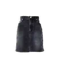 Snake Loop Tight Denim Skirt