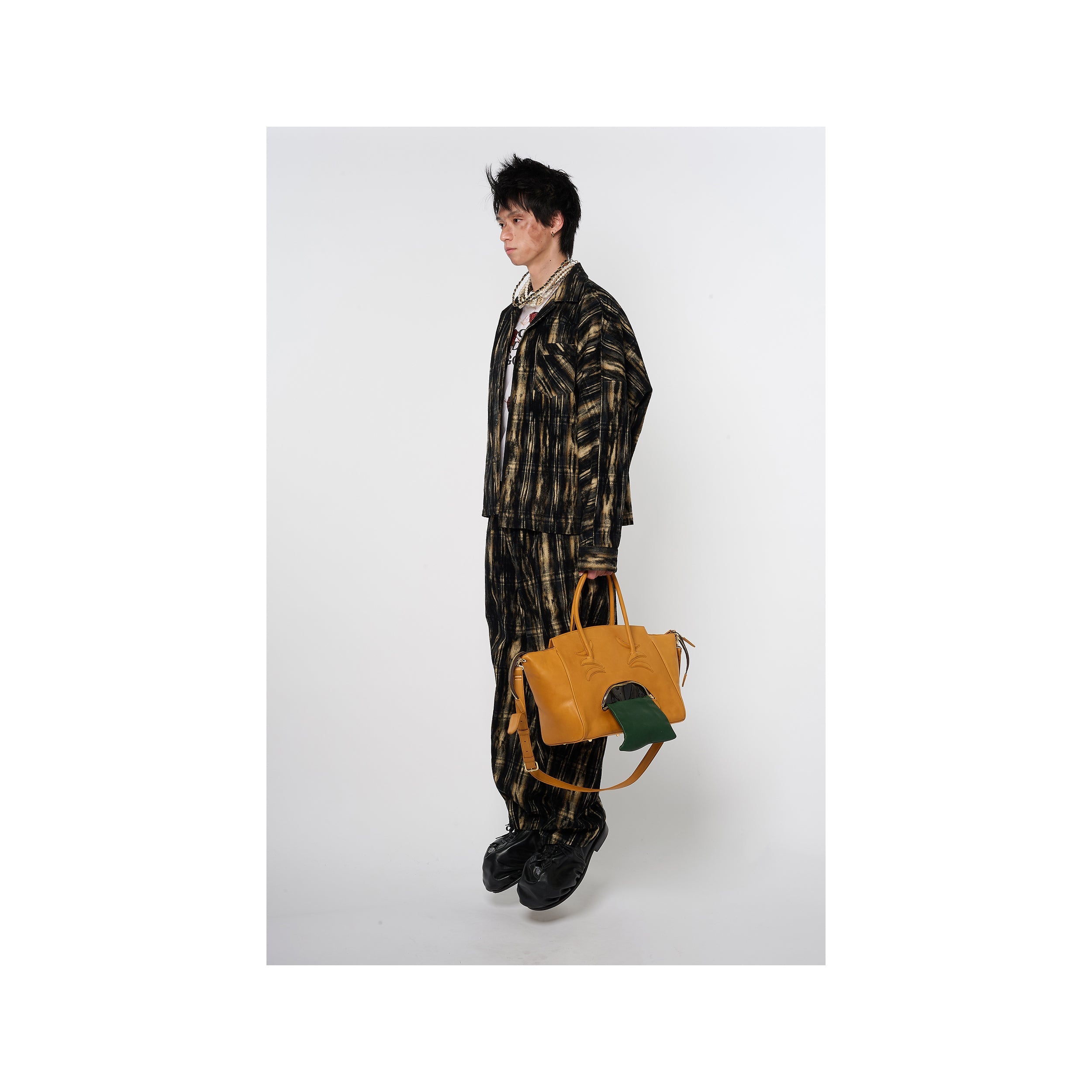 DUST FLOCKY PAJAMA PANTS：BLACK