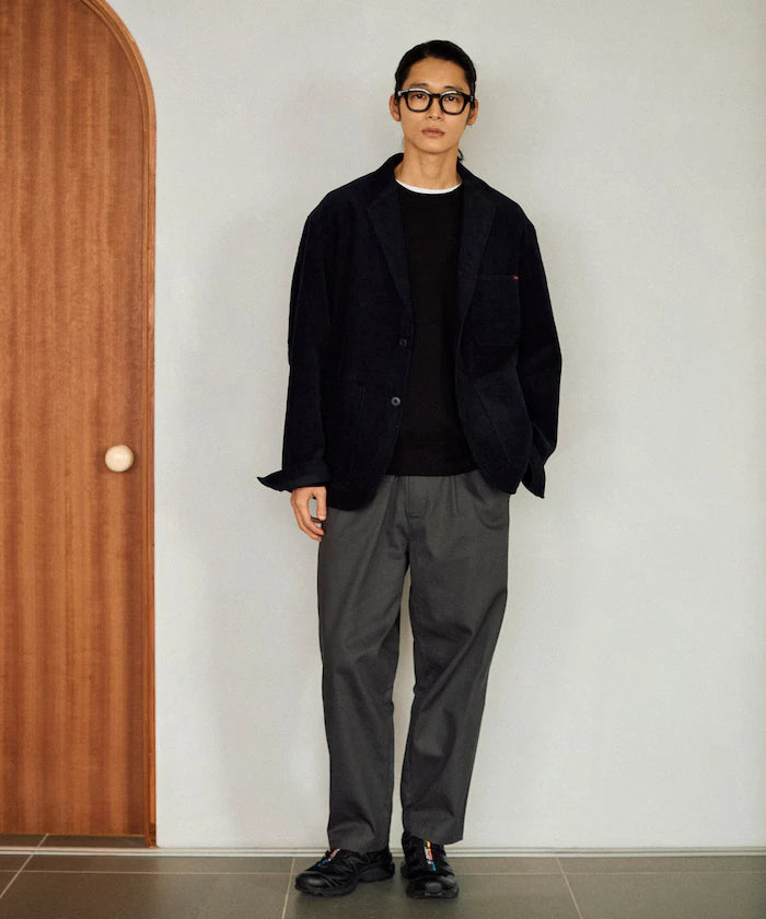 Wide Silhouette Drawstring Chino Pants / Tapered Silhouette Easy Chino Pants