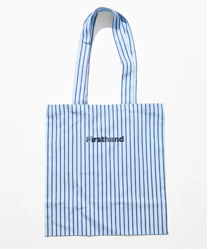 Stripe Print Canvas Tote Bag