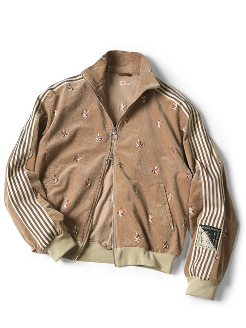 11W Stretch Corduroy Duck Embroidery Track JKT（...
