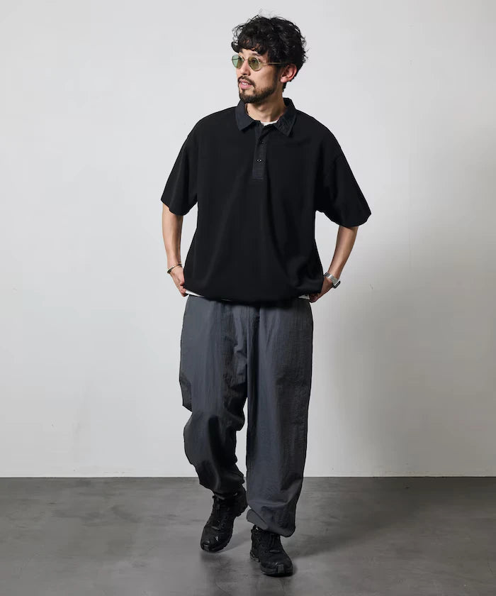 Big Silhouette Spindle Short Sleeve Tech Polo
